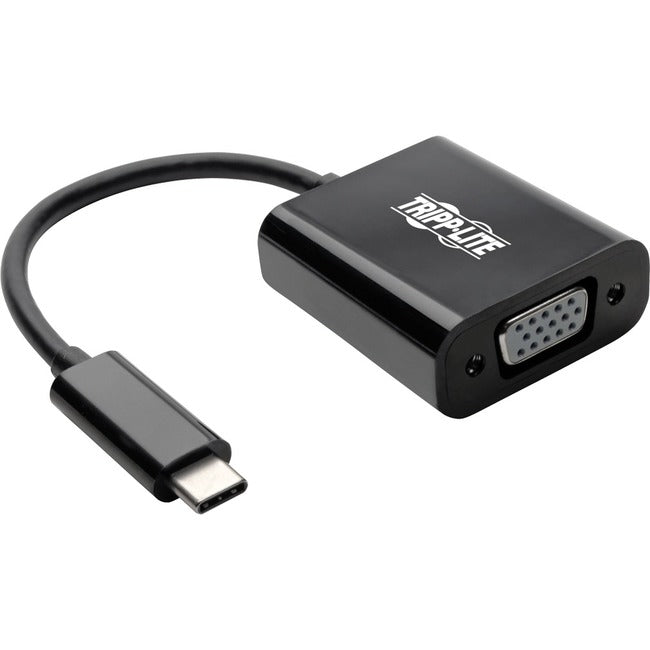 Tripp Lite USB C to VGA Adapter Converter, Thunderbolt 3 - M-F, USB 3.1, 1080p, Black, USB Type C, USB-C, USB Type-C - American Tech Depot