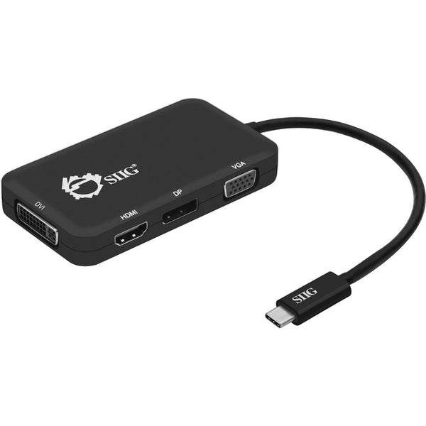 SIIG USB-C to 4-in-1 Multiport Video Adapter - DVI-VGA-DP-HDMI - American Tech Depot