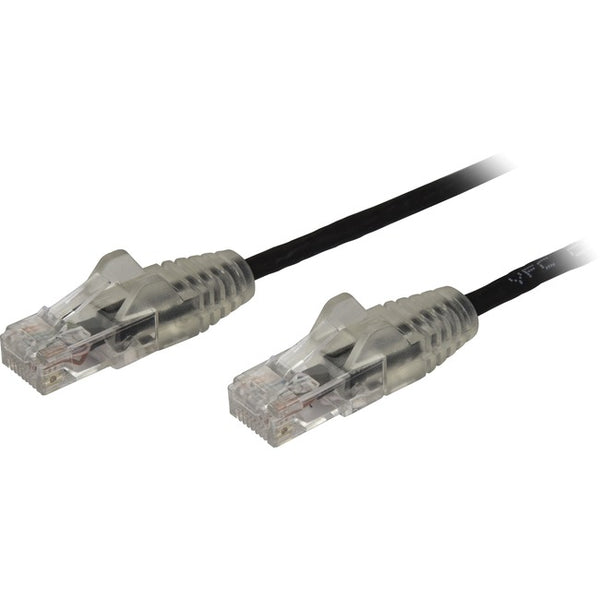 StarTech.com 1 ft CAT6 Cable - Slim CAT6 Patch Cord - Black- Snagless RJ45 Connectors - Gigabit Ethernet Cable - 28 AWG - LSZH (N6PAT1BKS) - American Tech Depot