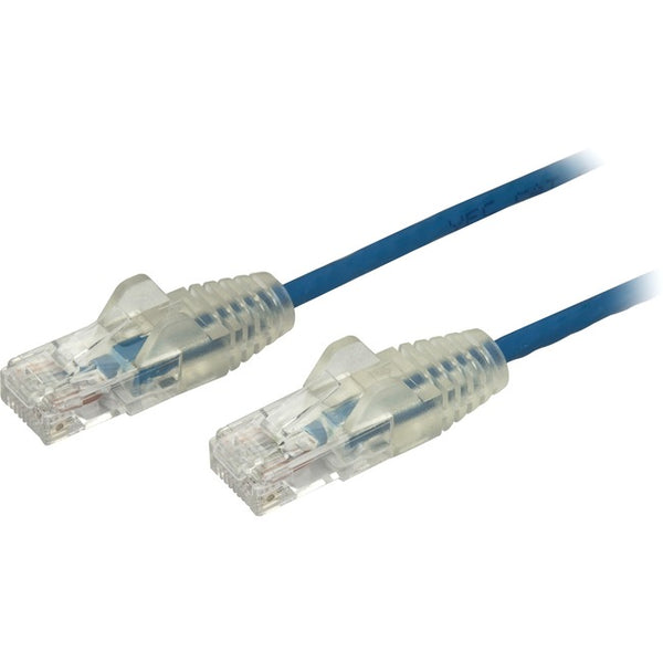 StarTech.com 1 ft CAT6 Cable - Slim CAT6 Patch Cord - Blue - Snagless RJ45 Connectors - Gigabit Ethernet Cable - 28 AWG - LSZH (N6PAT1BLS) - American Tech Depot