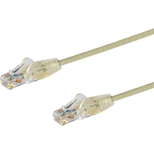 StarTech.com 3 ft CAT6 Cable - Slim CAT6 Patch Cord - Gray - Snagless RJ45 Connectors - Gigabit Ethernet Cable - 28 AWG - LSZH (N6PAT3GRS) - American Tech Depot