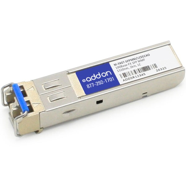 AddOn Hirschmann M-FAST SFP-MM-LC EEC Compatible TAA Compliant 100Base-FX SFP Transceiver (MMF, 1310nm, 2km, LC, Rugged)