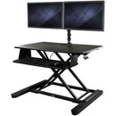 StarTech.com Dual Monitor Sit Stand Desk Converter - 35" Wide - Height Adjustable Standing Desk Solution -Dual Arms for up to 24" Monitors