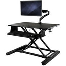 StarTech.com Sit-Stand Desk Converter with Monitor Arm - Up to 26" Monitor - 35" Wide Work Surface - Height Adjustable Standing Desk Converter