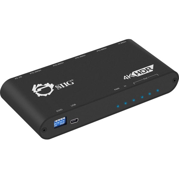 SIIG 1x4 HDMI 2.0 Splitter - Distribution Amplifier with Auto Video Scaling - 4K 60Hz HDR