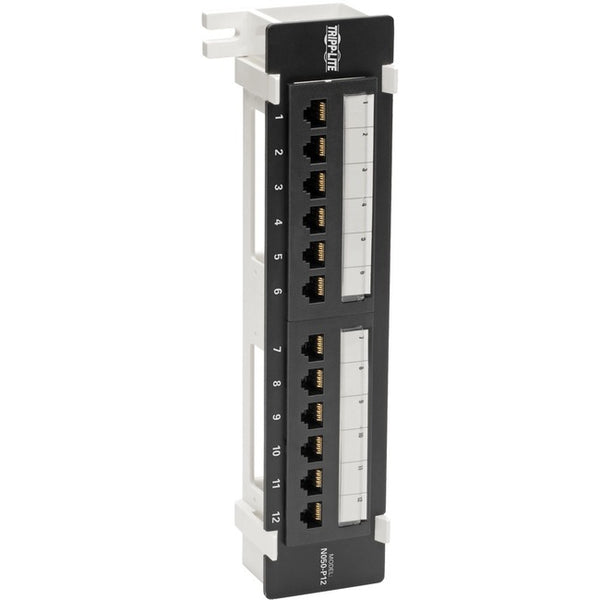 Tripp Lite Cat5 - Cat5e Wall-Mount PoE Patch Panel 12-Port 110 568A-B RJ45 - American Tech Depot
