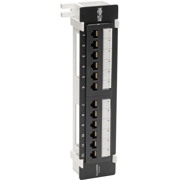 Tripp Lite Cat6 Wall-Mount PoE Patch Panel 12-Port 110-Krone 568A-B RJ45 - American Tech Depot