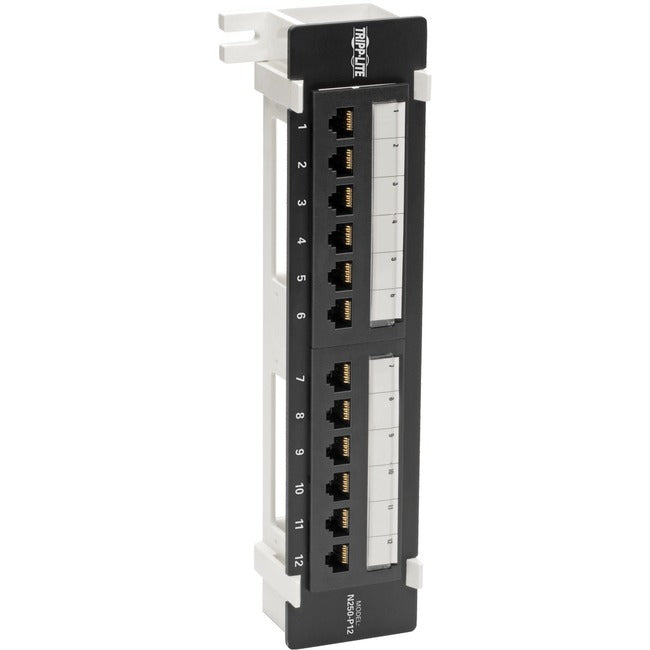 Tripp Lite Cat6 Wall-Mount PoE Patch Panel 12-Port 110-Krone 568A-B RJ45 - American Tech Depot