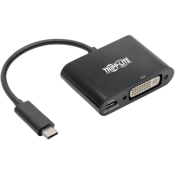 Tripp Lite USB C to DVI Adapter Converter w- PD Charging 1080p Black USB Type C to DVI - American Tech Depot