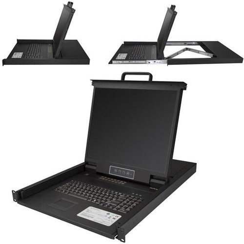 StarTech.com 16 Port Rackmount KVM Console w- Cables - Integrated KVM Switch w- 19" LCD - 1U LCD KVM Drawer 50000 MTBF - USB + VGA Support