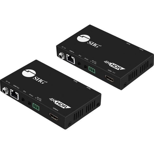 SIIG 4K HDR HDMI 2.0 HDBaseT Extender Over Single Cat5e-6 with RS-232 & IR - 100m - American Tech Depot