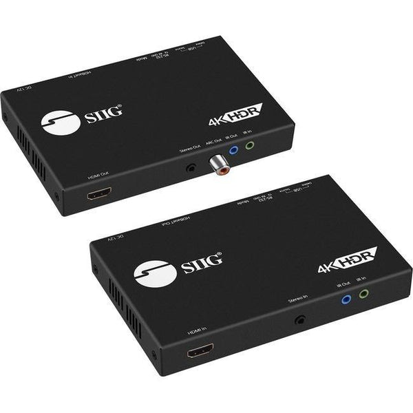 SIIG 4K HDR HDMI 2.0 & USB 2.0 Extender Over HDBaseT with RS-232 & IR - American Tech Depot