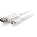 C2G 12ft USB C to DisplayPort 4K Cable White - American Tech Depot