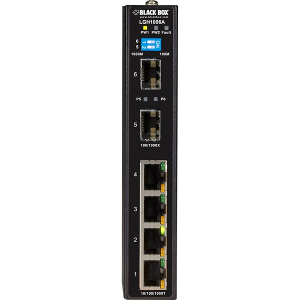 Black Box Industrial Ethernet Switch - Extreme Temperature, 6-Port