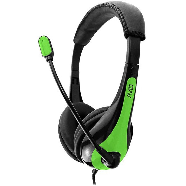 AVID AE-36 HEADSET WITH NOISE CANCELLING MIC & 3.5MM PLUG GREEN