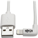 Tripp Lite Lightning to USB Sync Charge CAble Right-Angle for iPhones iPads Apple White 6ft 6' - American Tech Depot