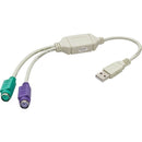 SYBA Multimedia USB 1.1 to PS2 Connector (Keyboard and Mouse) - American Tech Depot