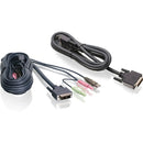 IOGEAR 6ft Dual View Dual-Link DVI, USB KVM Cable Kit with Audio (TAA Compliant) - American Tech Depot