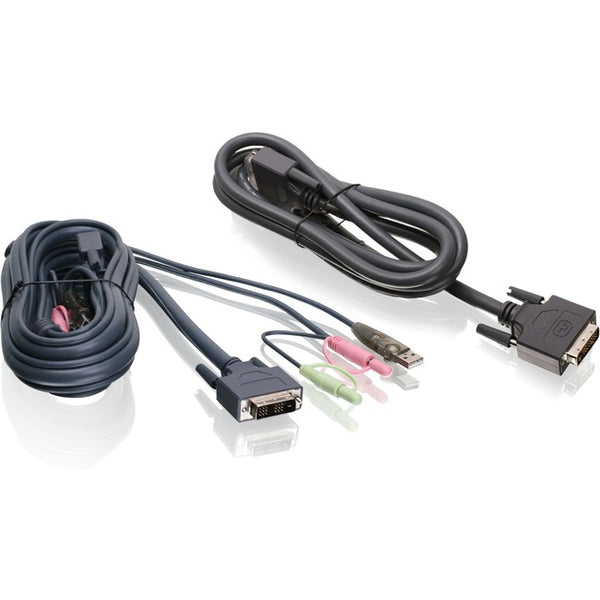 IOGEAR 6ft Dual View Dual-Link DVI, USB KVM Cable Kit with Audio (TAA Compliant) - American Tech Depot
