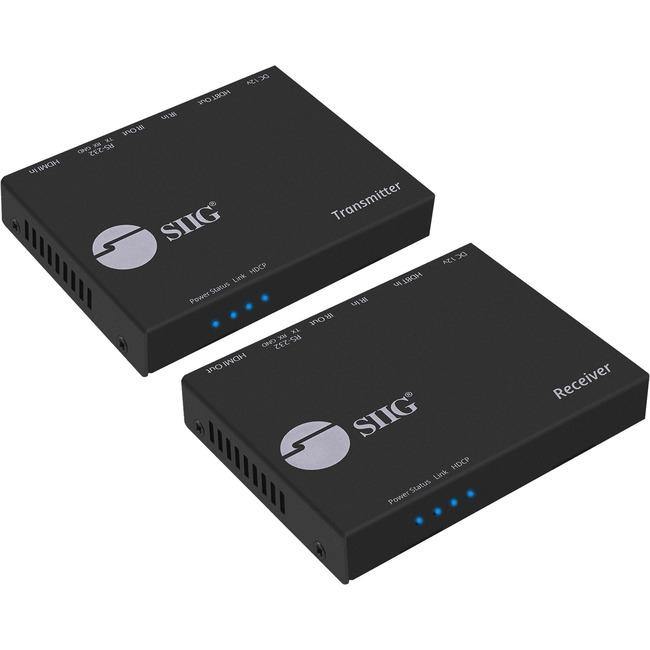 SIIG 4K HDMI HDBaseT Extender Over Single Cat5e-6 with RS-232, IR & PoC - 100m - American Tech Depot