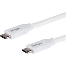 StarTech.com 2m 6 ft USB C to USB C Cable w- 5A PD - M-M - White - USB 2.0 - USB-IF Certified - USB Type C Cable - USB C Charging Cable - USB C PD Cable - American Tech Depot