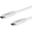 StarTech.com 4m 13 ft USB C to USB C Cable w- 5A PD - M-M - White - USB 2.0 - USB-IF Certified - USB Type C Cable - USB C Charging Cable - USB C PD Cable - American Tech Depot