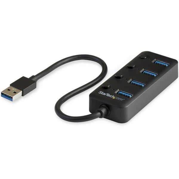 StarTech.com 4 Port USB 3.0 Hub - USB Type-A to 4x USB-A with Individual On-Off Port Switches - SuperSpeed 5Gbps USB 3.1 Gen 1 - Bus Power - American Tech Depot