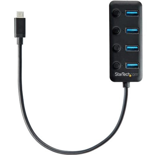 StarTech.com 4-Port USB C Hub - 4x USB-A Ports with Individual On-Off Switches - Portable USB-C to USB 3.0 Hub - Bus-Powered USB Type-C Hub - American Tech Depot