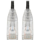 Tripp Lite Cat6 UTP Patch Cable (RJ45) - M-M, Gigabit, Snagless, Molded, Slim, Black, 1 ft. - American Tech Depot