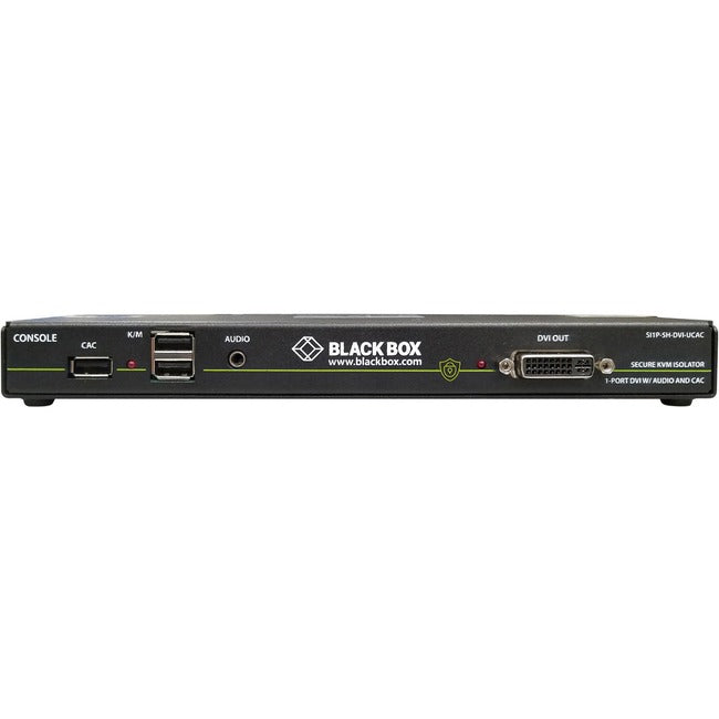 Black Box Secure NIAP 3.0 Single-Head DVI-I USB KVM Defender with CAC