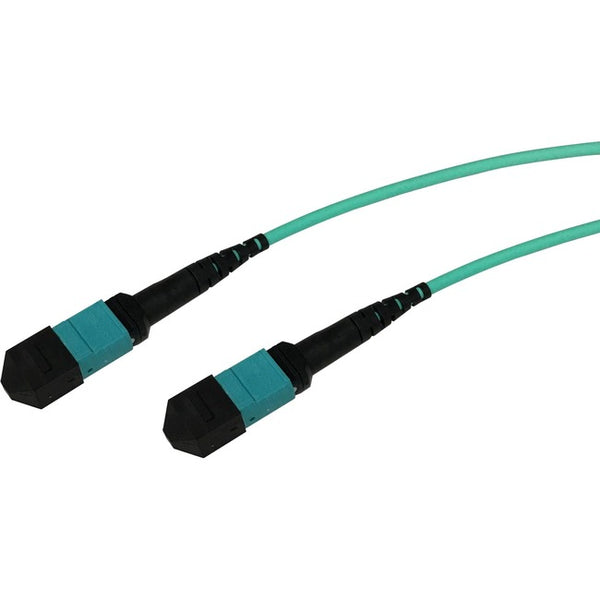 MTP?-MPO-Female to MTP?-MPO-Female Aqua Multimode OM4 50-125?m Cross-Over (Method B) 7 Meter Cable Assembly for 40G-100G QSFP+-QSFP28 Applications - American Tech Depot