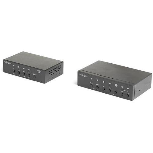 StarTech.com Multi-Input HDBaseT Extender Kit with Built-In Switch and Video Scaler - DisplayPort HDMI and VGA Over CAT6 or CAT5 - American Tech Depot