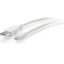 C2G 6ft USB 2.0 A to Micro-USB B Cable White - 6' USB Cable - American Tech Depot