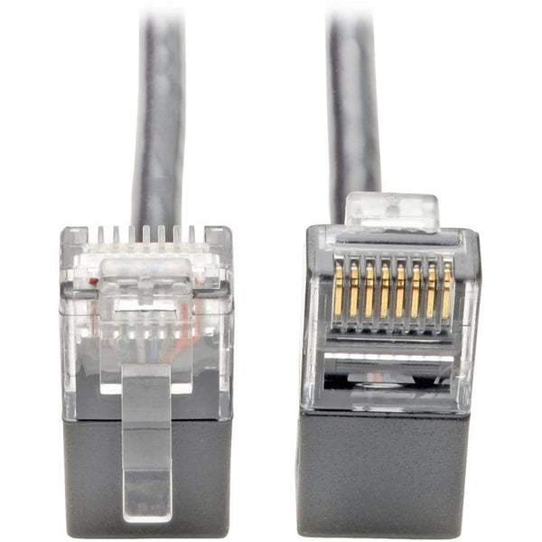 Tripp Lite Cat6 Gigabit Patch Cable Snagless Right-Angle UTP Slim Gray 2ft - American Tech Depot
