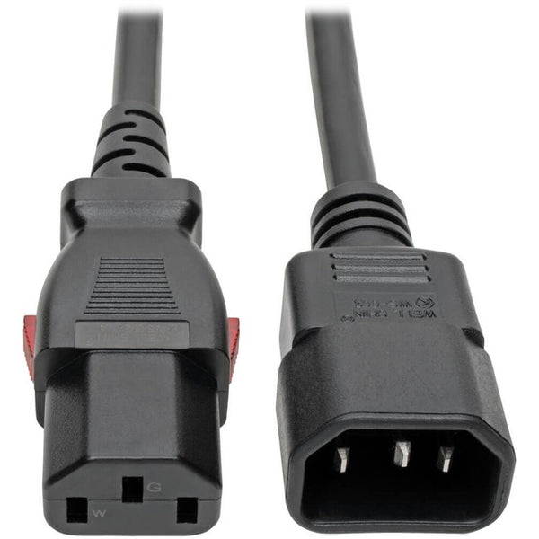 Tripp Lite Power Extension Cord Cable C14 to Locking C13 M-F 18 AWG 10A 1ft - American Tech Depot
