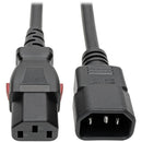 Tripp Lite Power Extension Cord Cable C14 to Locking C13 M-F 18AWG 10A 10ft - American Tech Depot