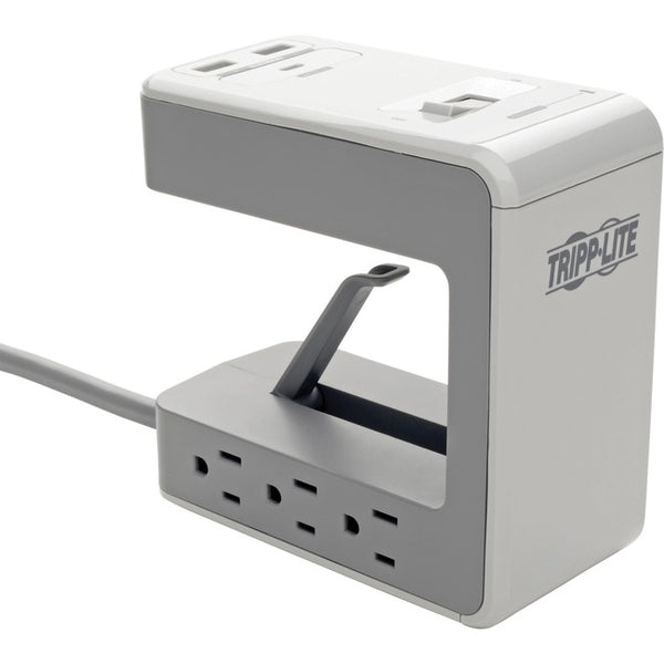 Tripp Lite Surge Protector Desk Clamp 6-Outlet 2 USB-A; 1 USB-C 8ft Cord - American Tech Depot