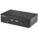 StarTech.com 2 Port DisplayPort KVM Switch - 4K 60Hz - Single Display - UHD DP 1.2 USB KVM Switch with USB 3.0 Hub & Audio - TAA Compliant