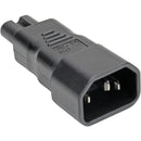 Tripp Lite IEC C14 to IEC C7 Power Cord Adapter - 10A, 250V, Black - American Tech Depot