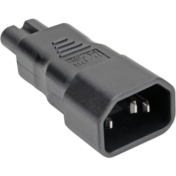 Tripp Lite IEC C14 to IEC C7 Power Cord Adapter - 10A, 250V, Black - American Tech Depot