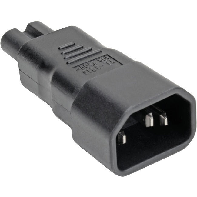 Tripp Lite IEC C14 to IEC C7 Power Cord Adapter - 10A, 250V, Black - American Tech Depot