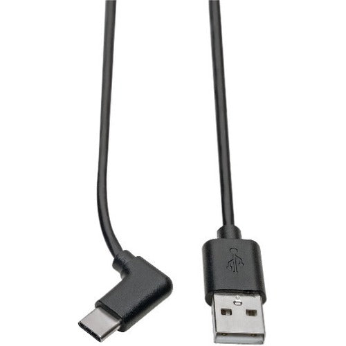 Tripp Lite USB 2.0 Hi-Speed Cable A to USB Type C USB C M-M Right-Angle 6ft 6' - American Tech Depot