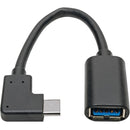 Tripp Lite USB C to USB-A Cable Right Angle 3.1 5 Gbps USB Type C M-F 6in - American Tech Depot