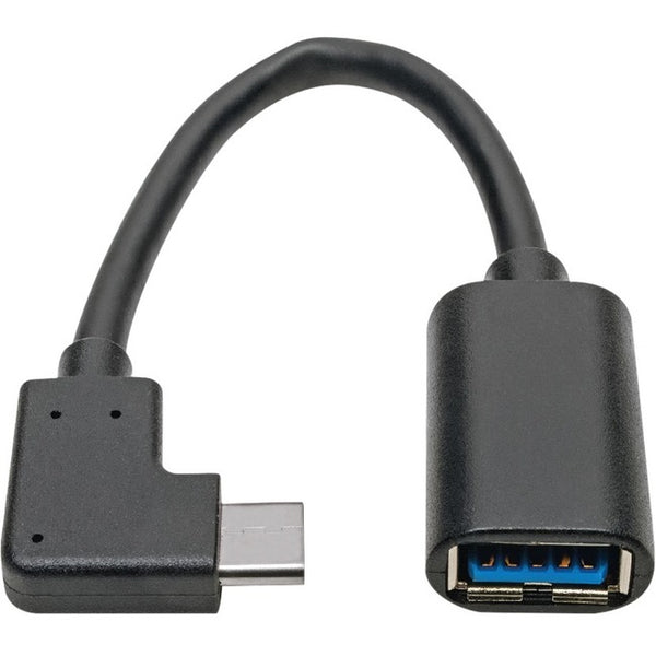 Tripp Lite USB C to USB-A Cable Right Angle 3.1 5 Gbps USB Type C M-F 6in - American Tech Depot