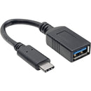 Tripp Lite USB C to USB Type-A Adapter Cable, M-F, 3.1, Gen 1, 5 Gbps, USB-IF, 6 in. - Thunderbolt 3 UCB Type C USB-C - American Tech Depot