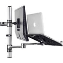 Atdec dual monitor-notebook desk mount - Flat and curved monitors up to 32in - VESA 75x75, 100x100