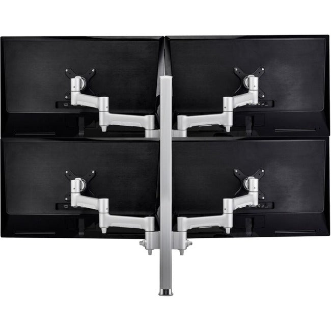 Atdec quad monitor arm desk mount - Flat and Curved up to 30in - VESA 75x75, 100x100