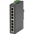 Black Box Industrial 10-100-Mbps Ethernet Switch - Unmanaged, Extreme Temperature, 8-Port