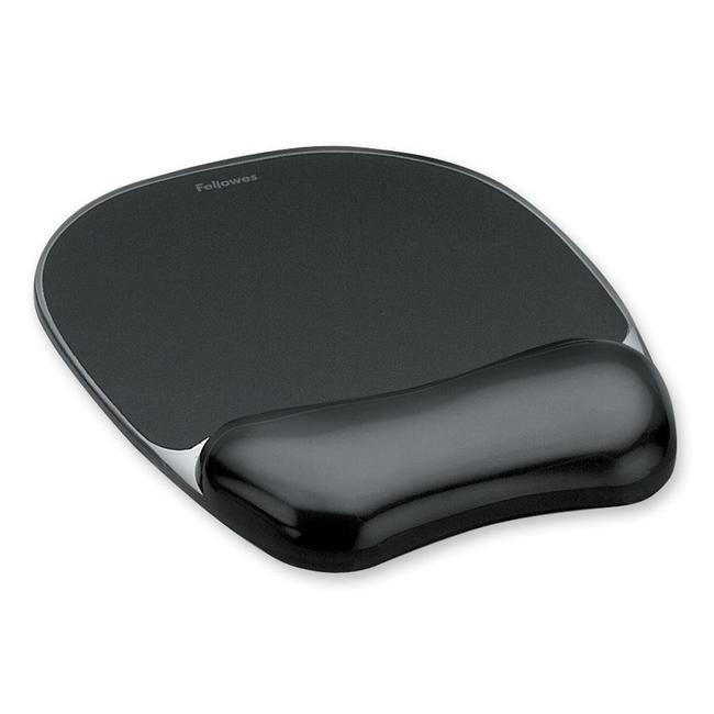 Fellowes Crystals™ Gel Mousepad Wrist Support Black
