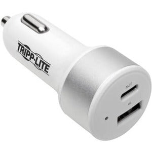 Tripp Lite USB Car Charger Dual-Port Quick Charge USB Type C & USB Type A - American Tech Depot